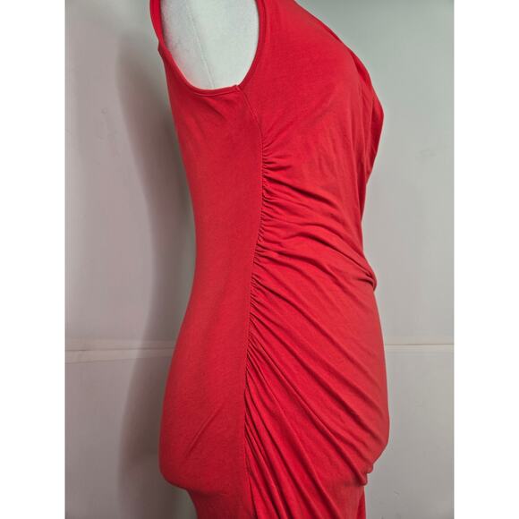 MNG by Mango EUC stretchy mini dress Small fire red orange - Picture 6 of 17